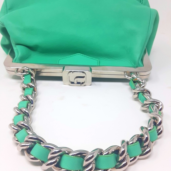 Rare Alexandra Clancy Leather Chain Link Purse - Picture 7 of 13